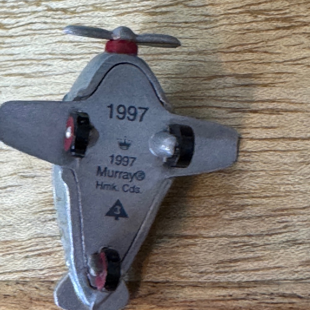 Hallmark Keepsake Ornament 1997 Murray Pursuit Airplane Miniature Silver QXM4132 - Picture 3 of 7
